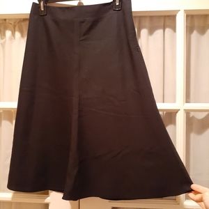 Banana Republic black A-line midi skirt
